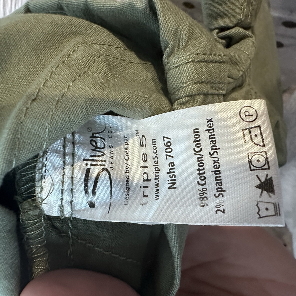 Silver Jeans Co Green Nisha Short Overalls Adjustable Straps Girls 6 NWT - Picture 10 of 12